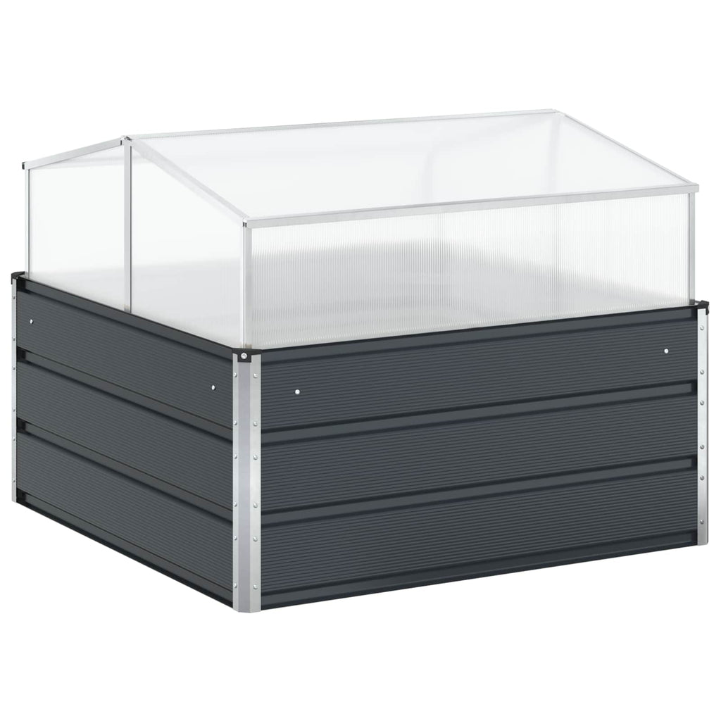vidaXL Donica Antracyt 100 x 100 x 77 cm Stal Galwanizowana
