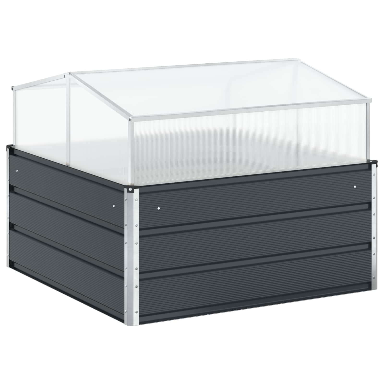 vidaXL Donica Antracyt 100 x 100 x 77 cm Stal Galwanizowana