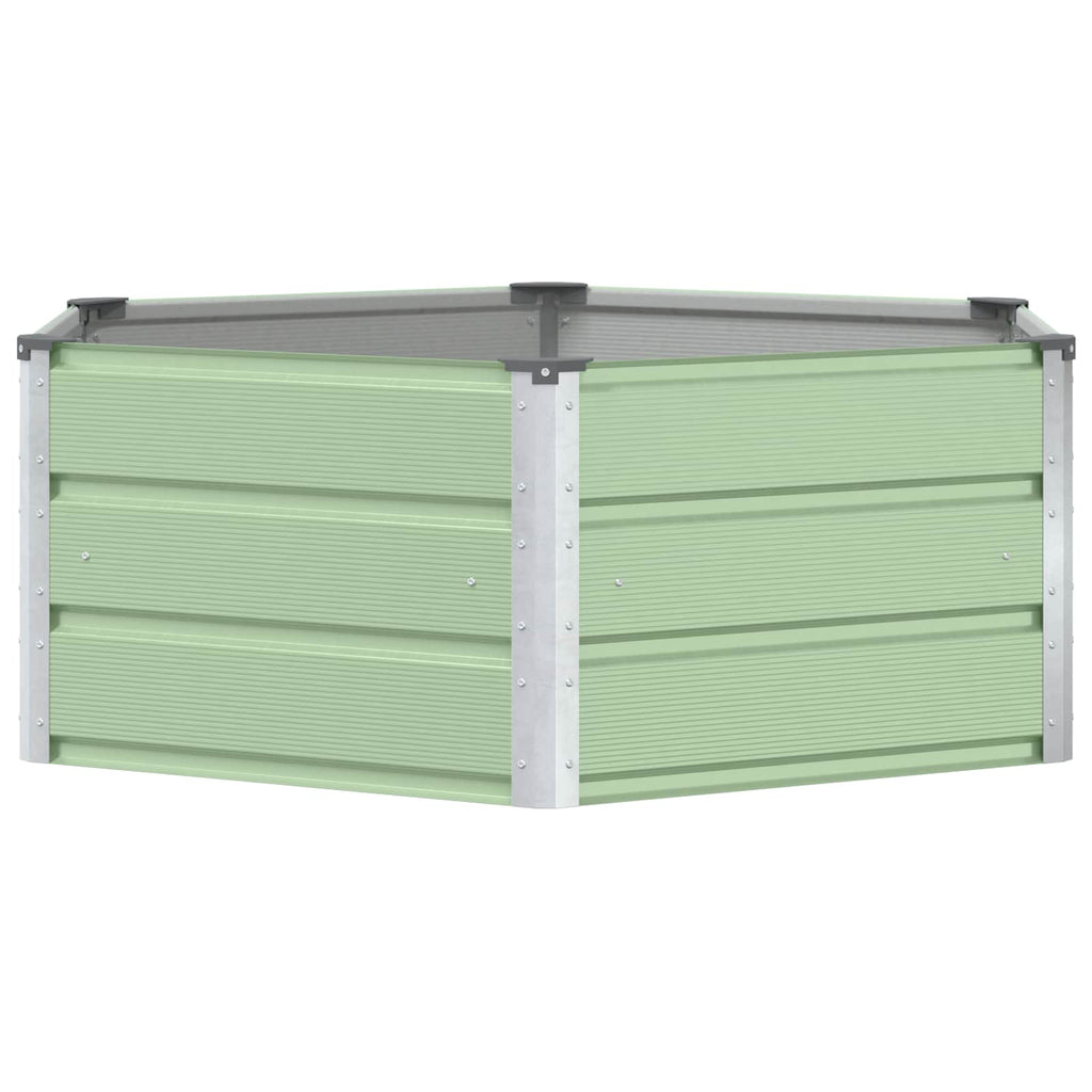 vidaXL Donica Pastelowa zieleń 129 x 129 x 45 cm Stal