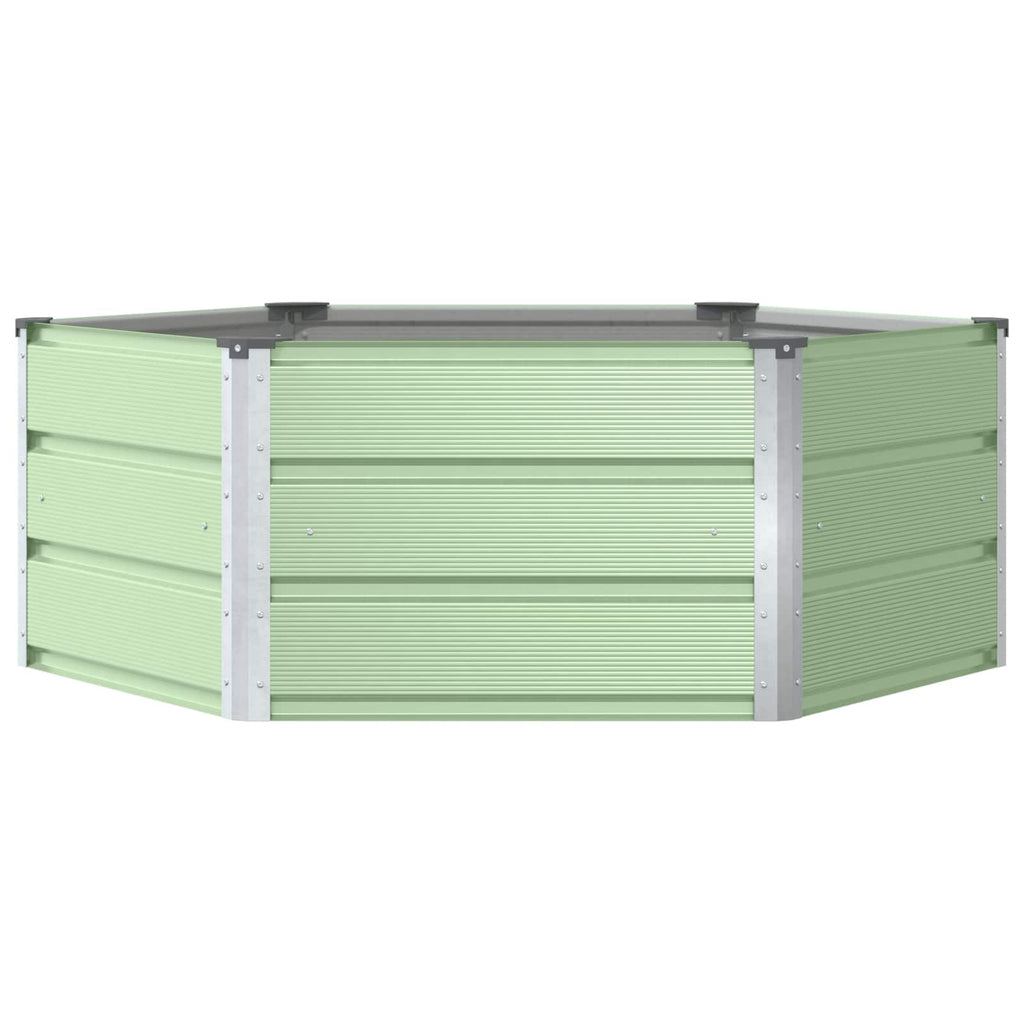 vidaXL Donica Pastelowa zieleń 129 x 129 x 45 cm Stal