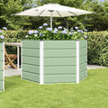 vidaXL Donica Pastelowa zieleń 129 x 129 x 75 cm Stal