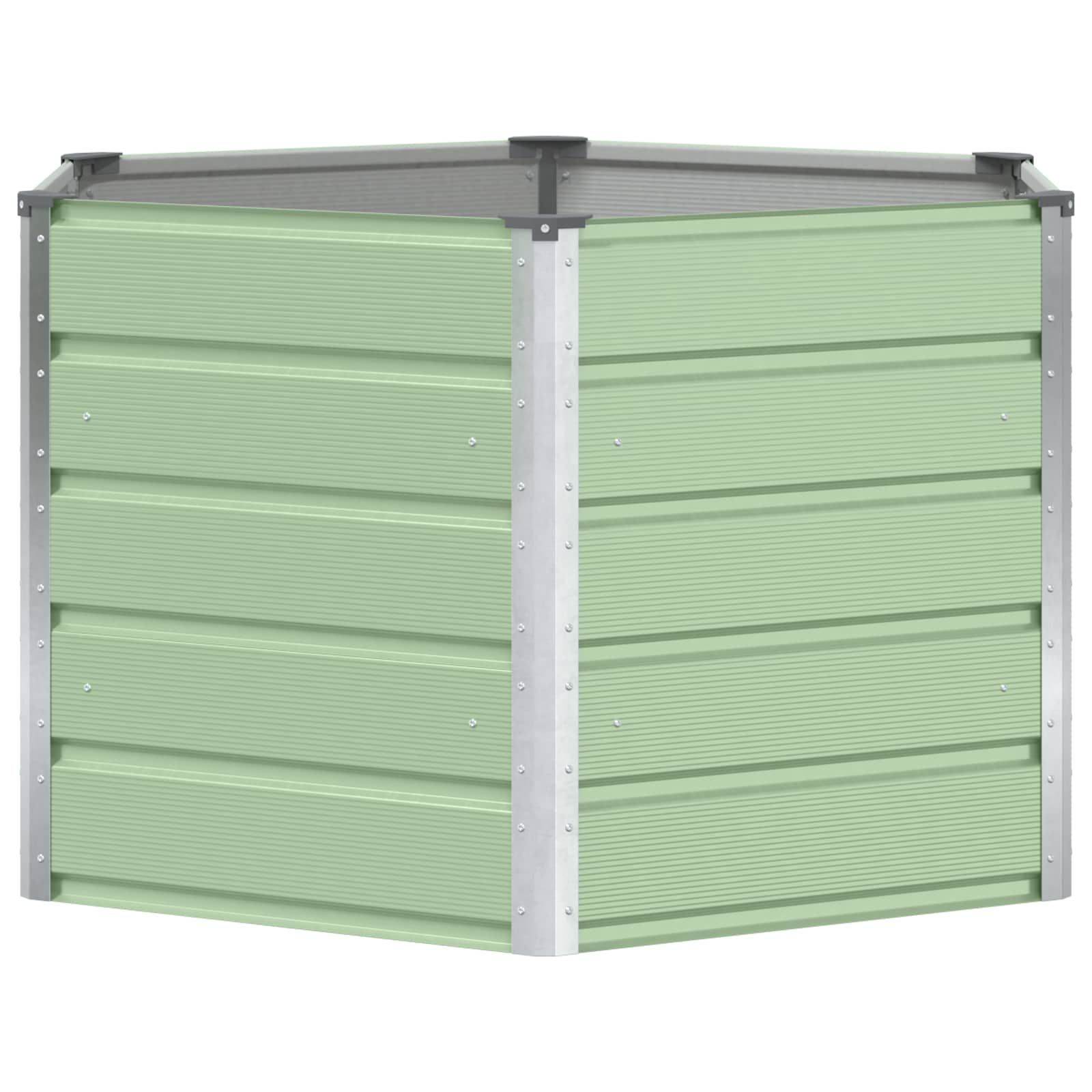 vidaXL Donica Pastelowa zieleń 129 x 129 x 75 cm Stal