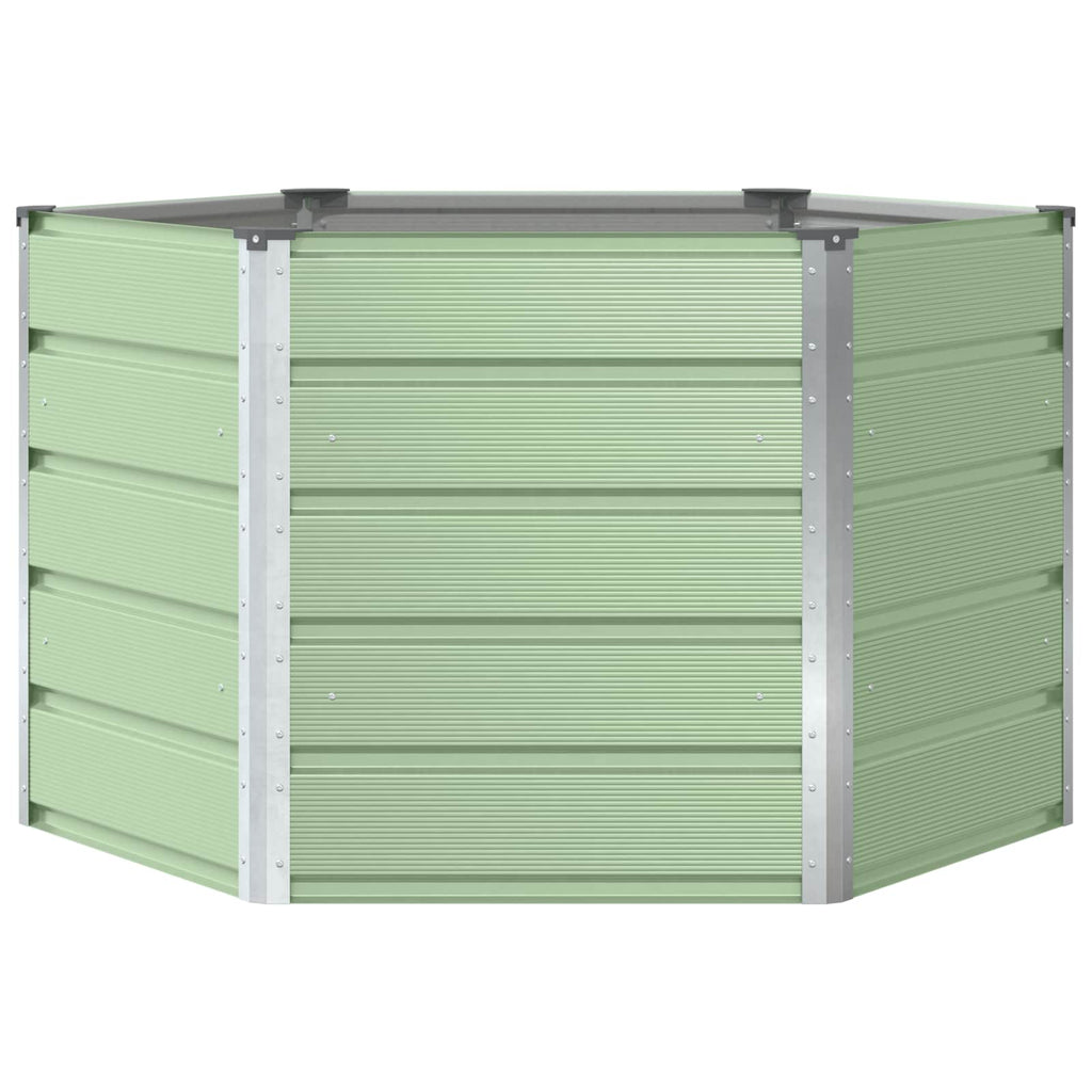 vidaXL Donica Pastelowa zieleń 129 x 129 x 75 cm Stal