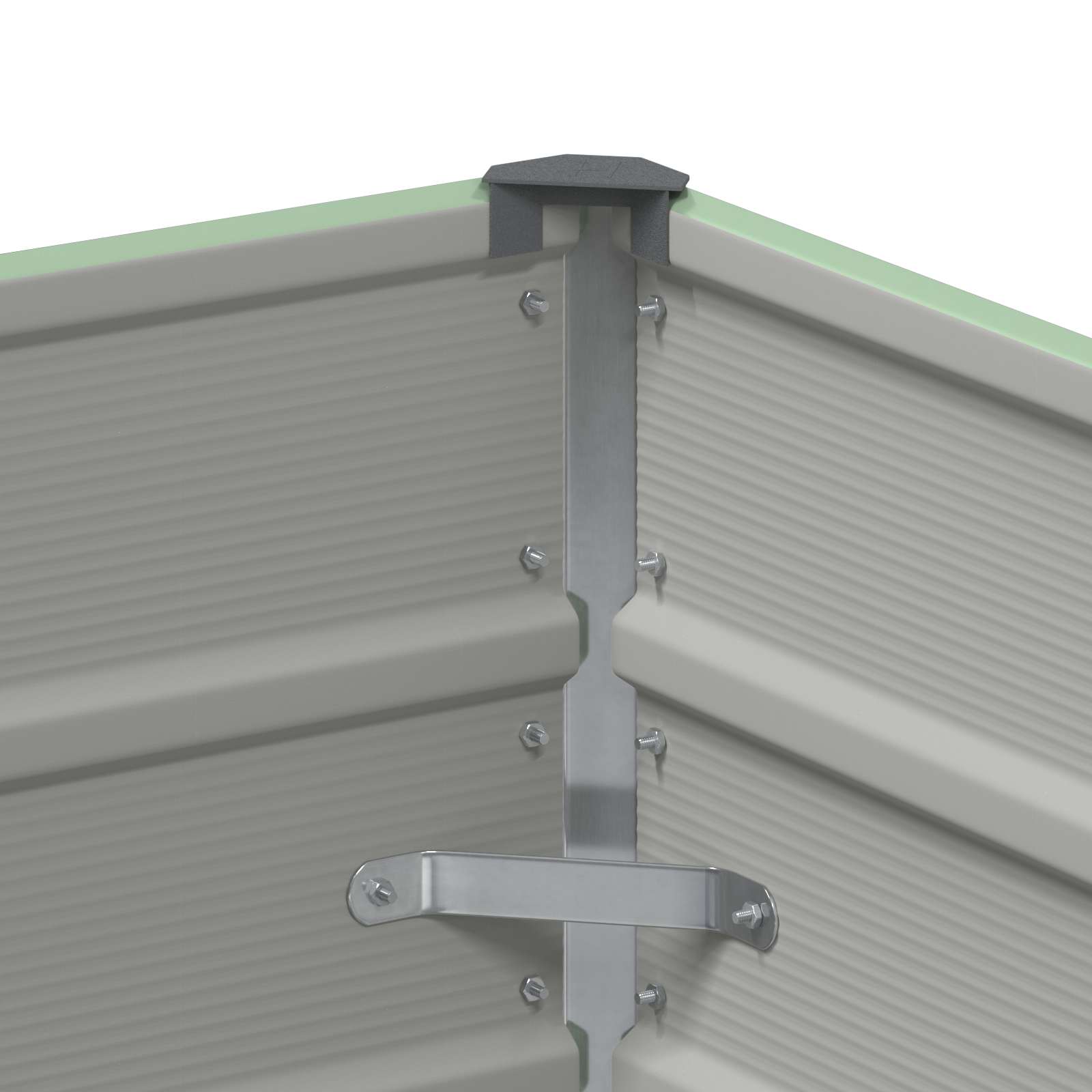 vidaXL Donica Pastelowa zieleń 100 x 100 x 45 cm Stal
