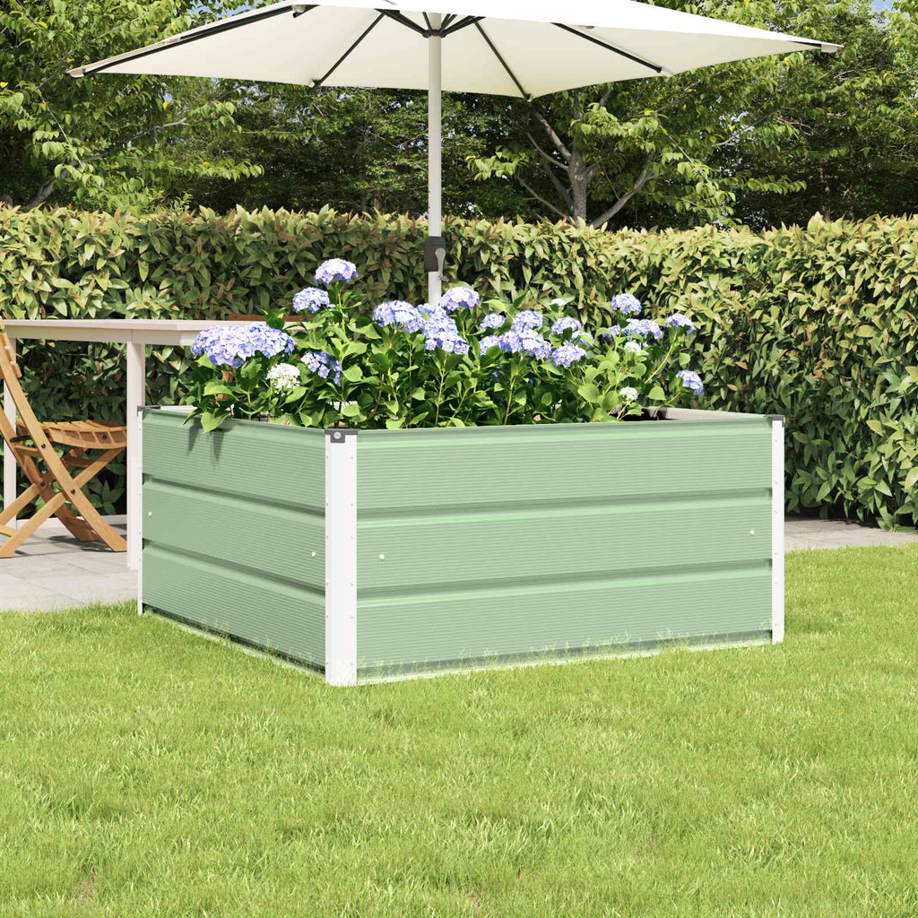 vidaXL Donica Pastelowa zieleń 100 x 100 x 45 cm Stal