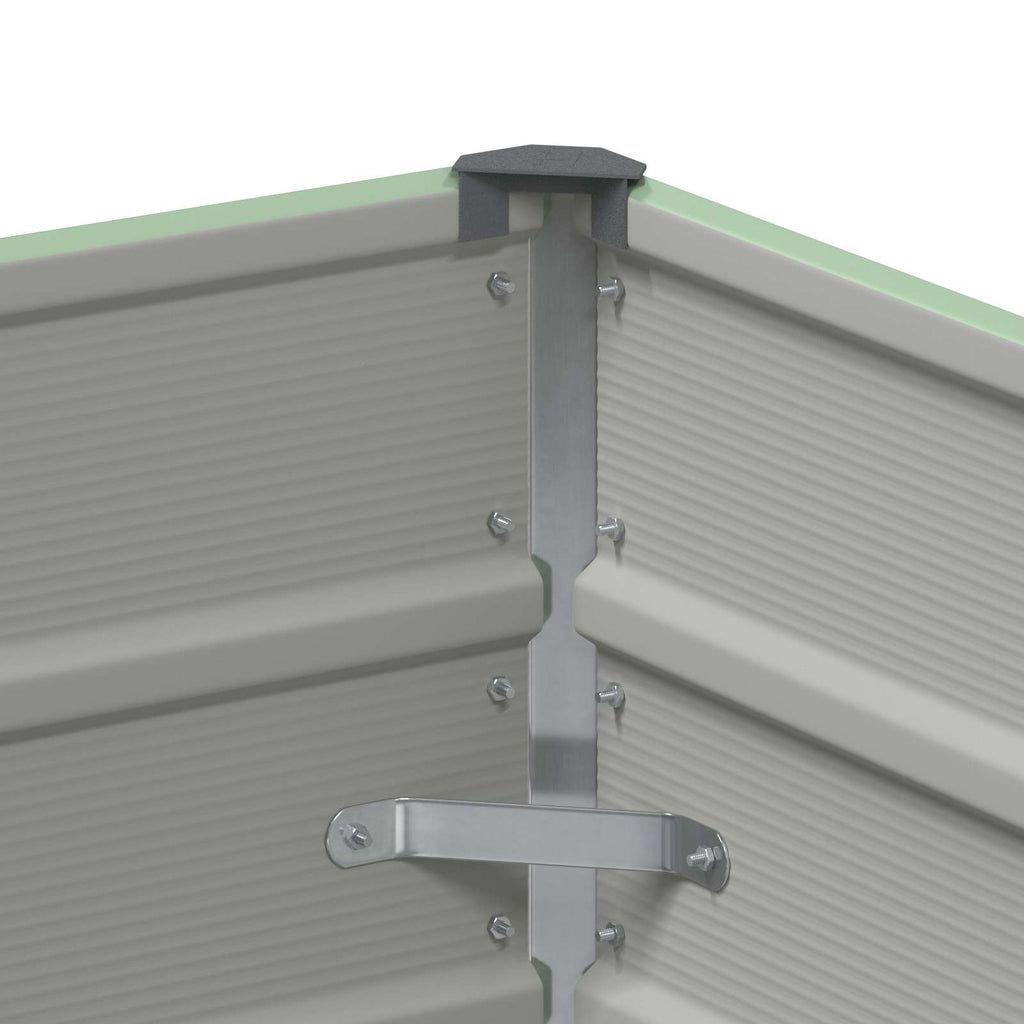vidaXL Donica Pastelowa zieleń 100 x 100 x 75 cm Stal