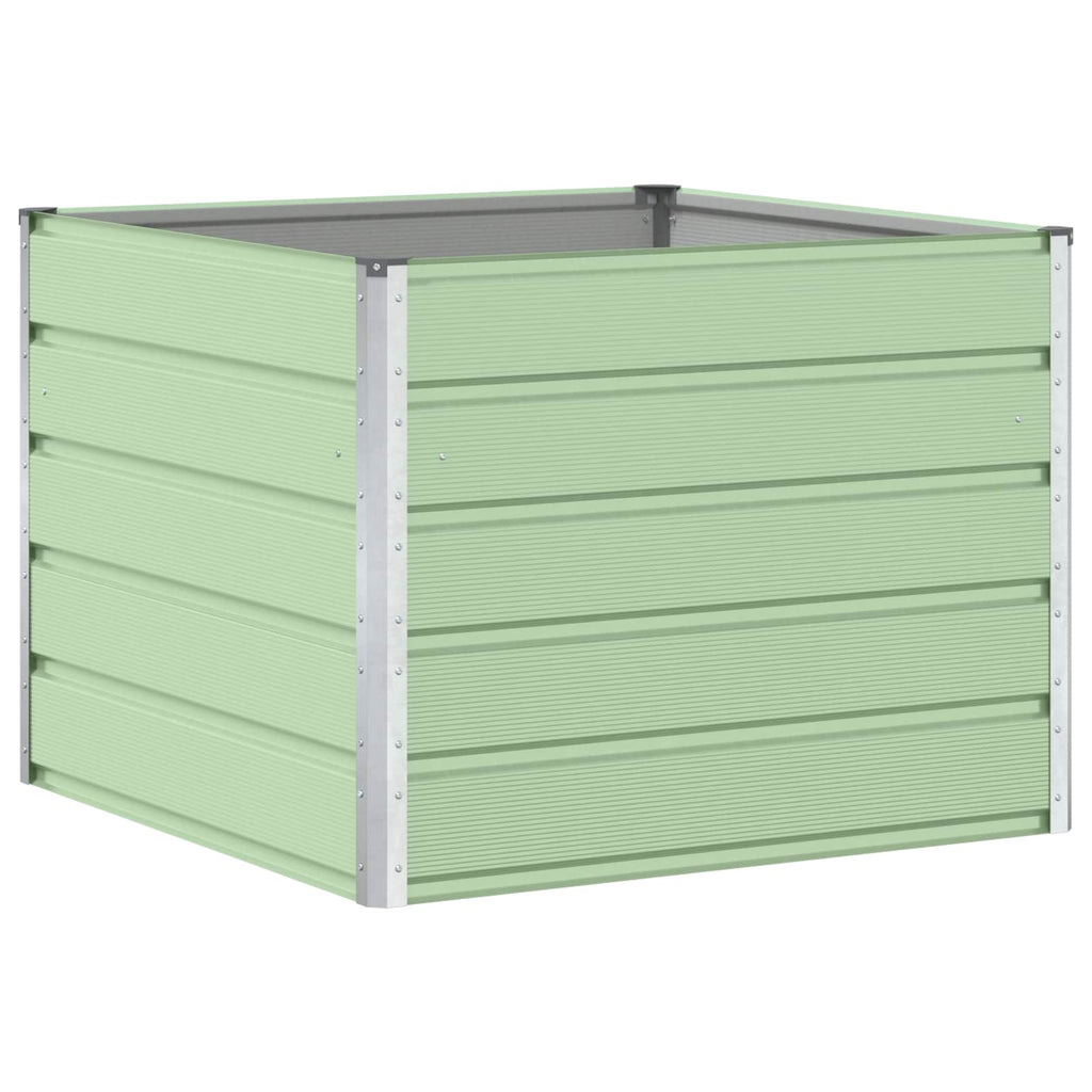 vidaXL Donica Pastelowa zieleń 100 x 100 x 75 cm Stal