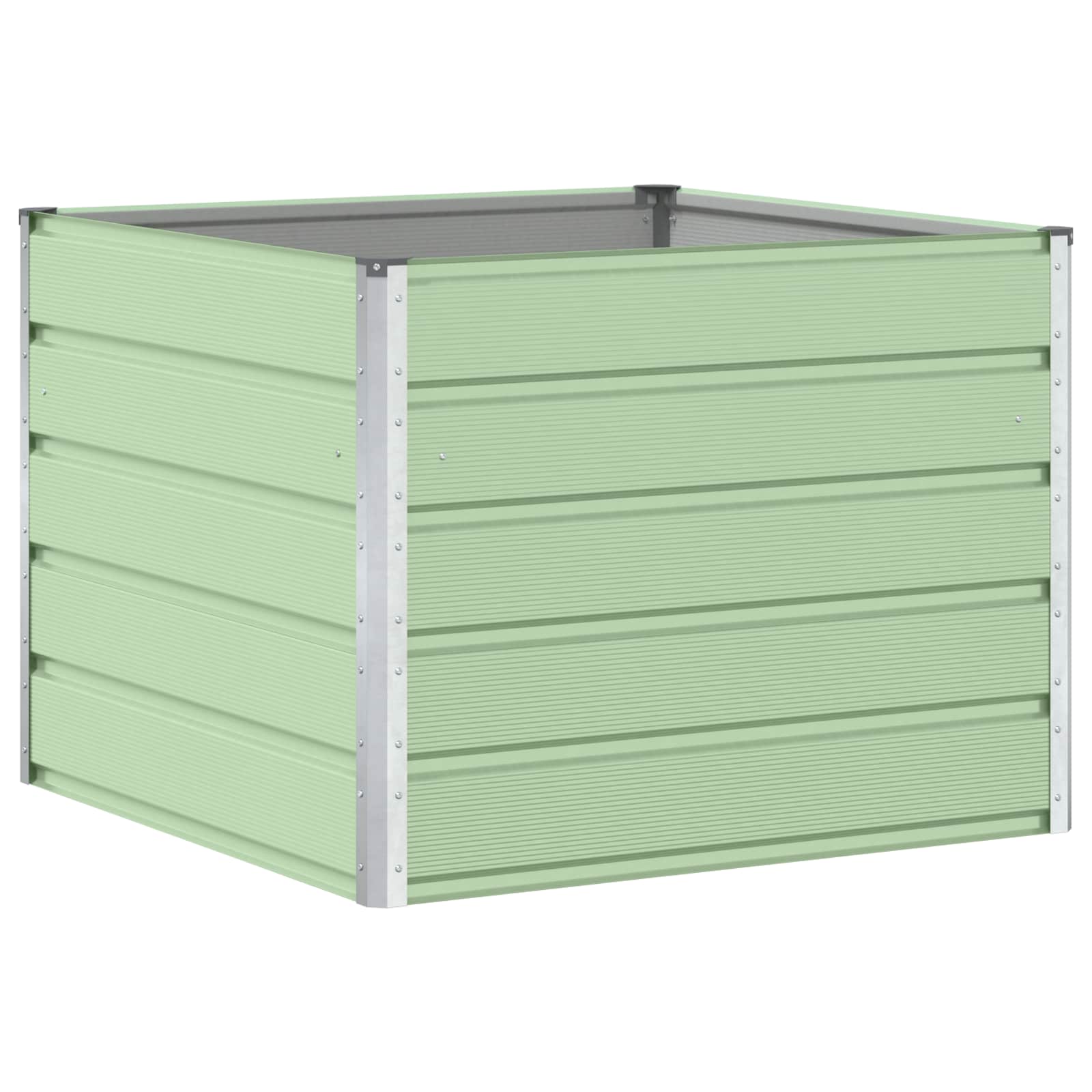 vidaXL Donica Pastelowa zieleń 100 x 100 x 75 cm Stal
