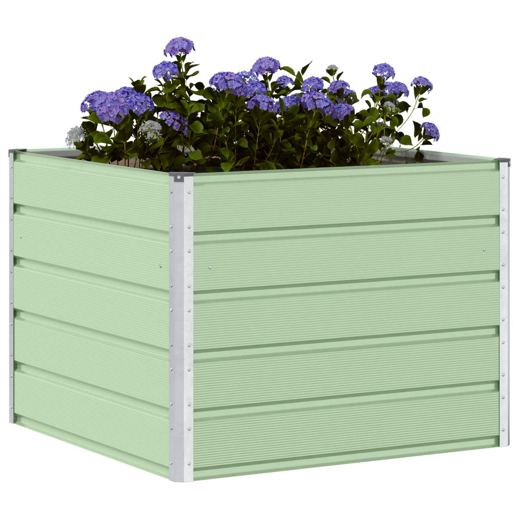 vidaXL Donica Pastelowa zieleń 100 x 100 x 75 cm Stal