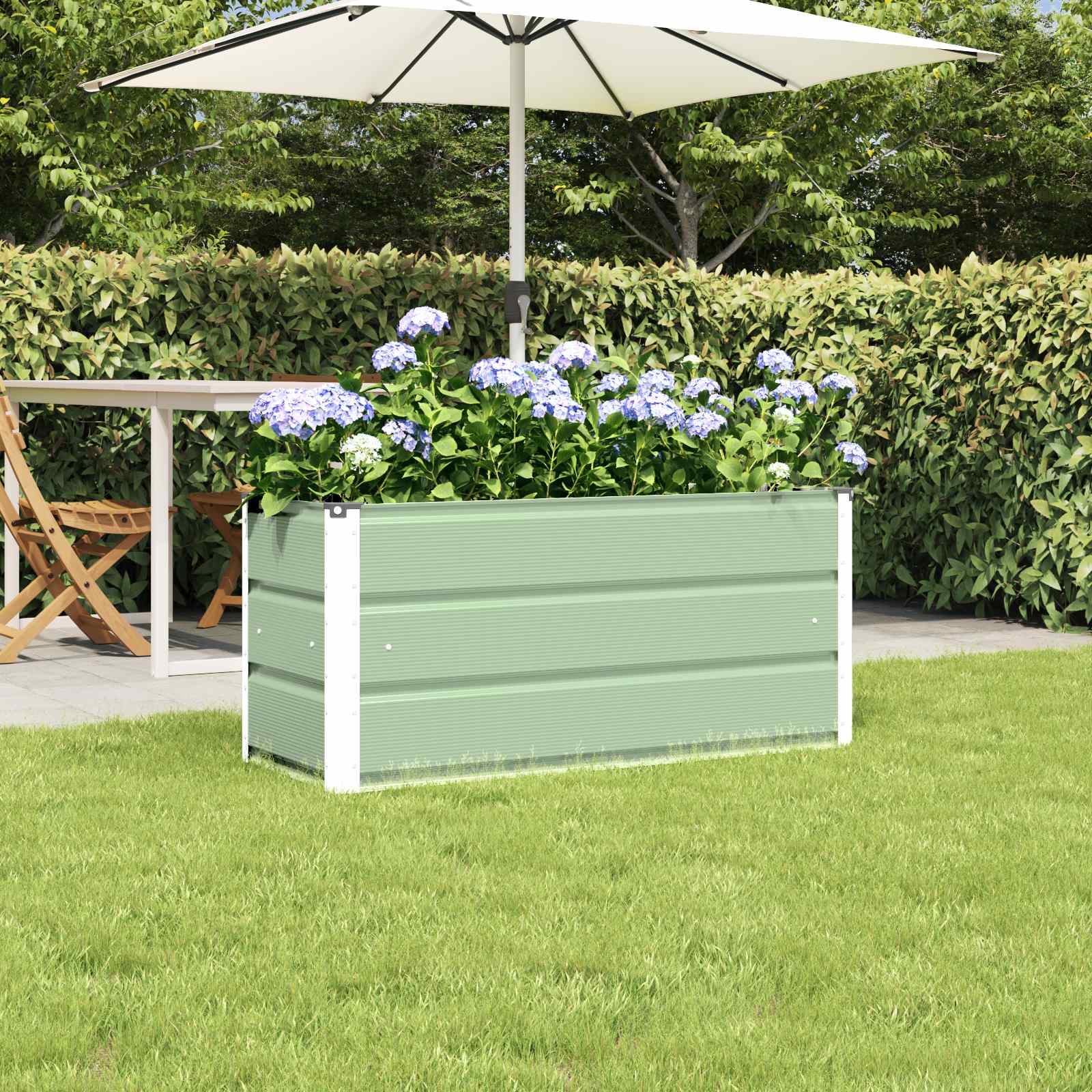vidaXL Donica Zielony 100 x 40 x 45 cm Stal