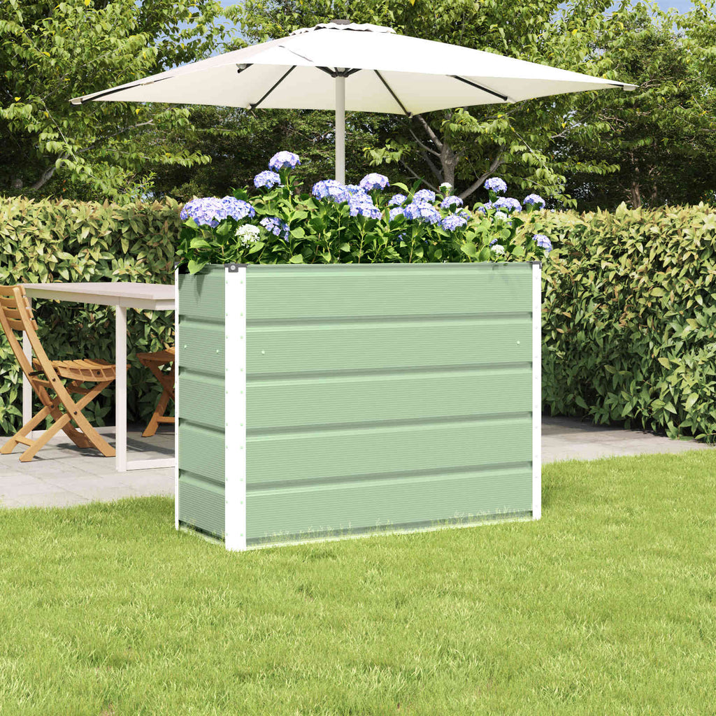 vidaXL Donica Zielony 100 x 40 x 75 cm Stal