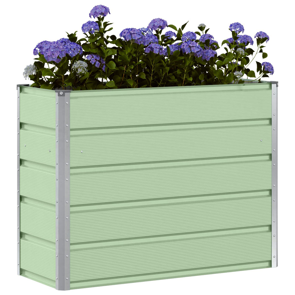 vidaXL Donica Zielony 100 x 40 x 75 cm Stal