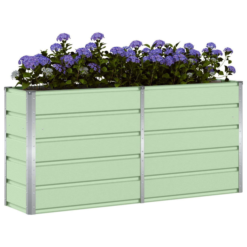 vidaXL Donica Zielony 160 x 40 x 75 cm Stal