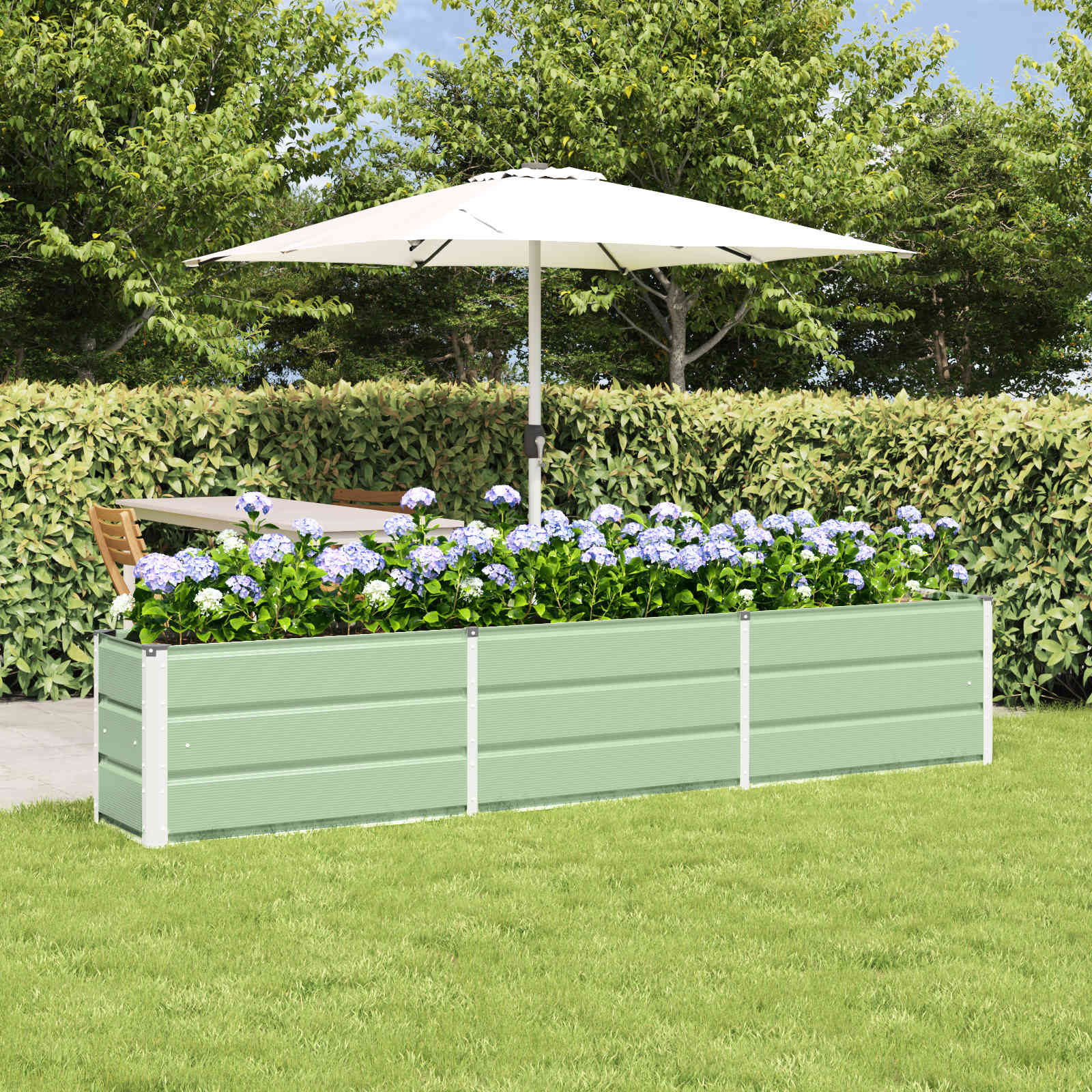 vidaXL Donica Zielony 240 x 40 x 45 cm Stal