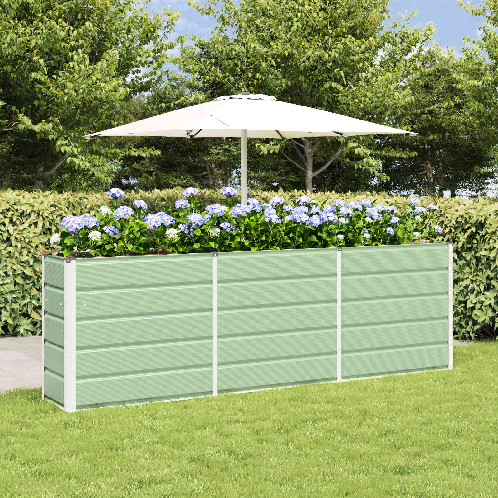 vidaXL Donica Zielony 240 x 40 x 75 cm Stal