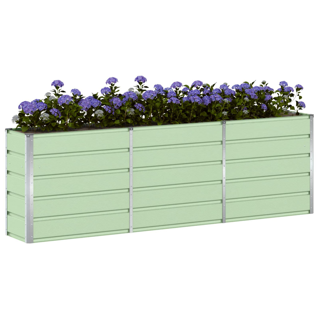 vidaXL Donica Zielony 240 x 40 x 75 cm Stal