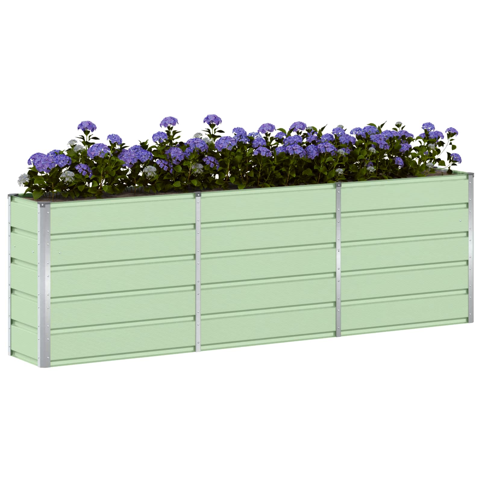vidaXL Donica Zielony 240 x 40 x 75 cm Stal