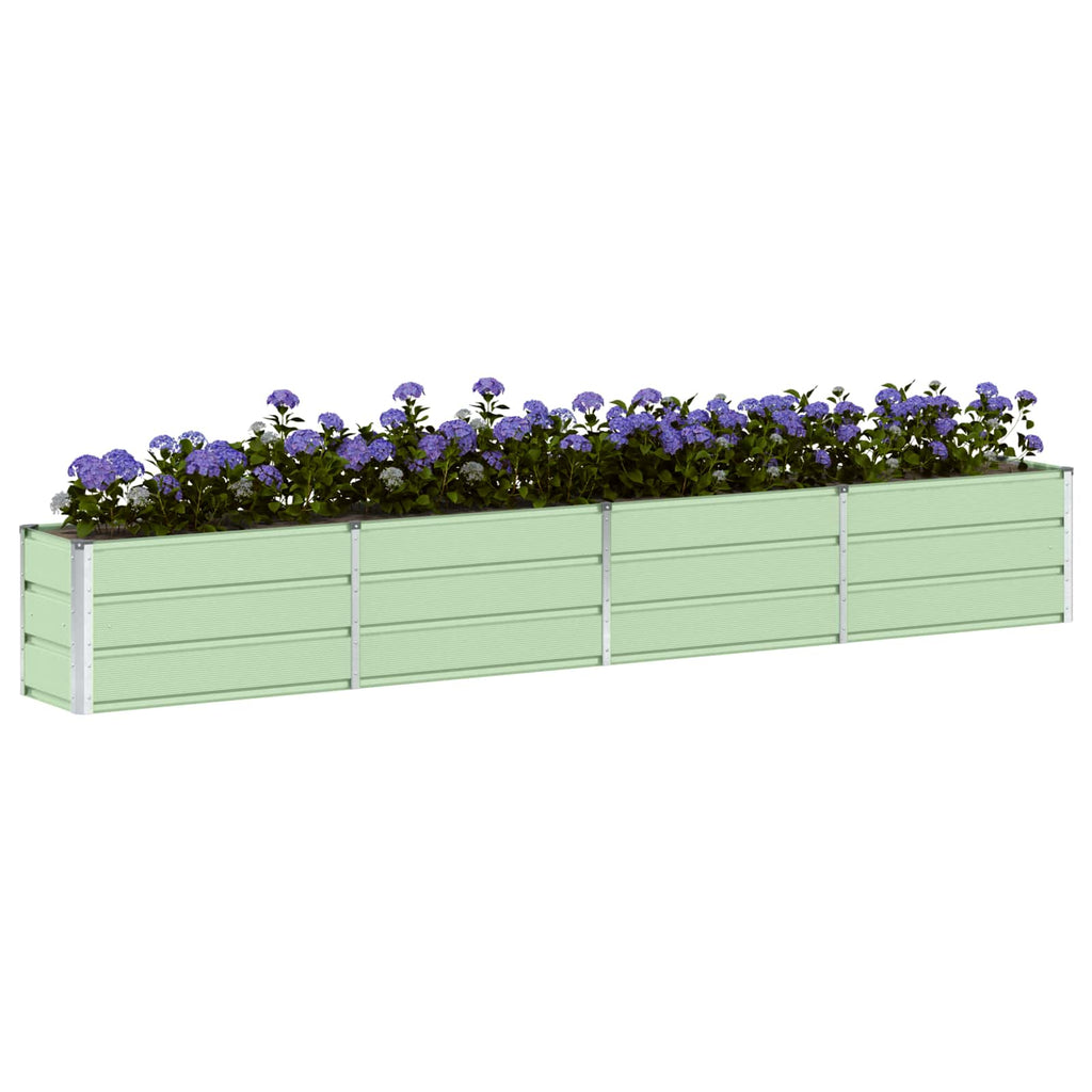 vidaXL Donica Zielony 320 x 40 x 45 cm Stal