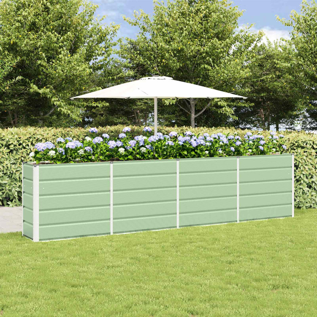 vidaXL Donica Zielony 320 x 40 x 75 cm Stal
