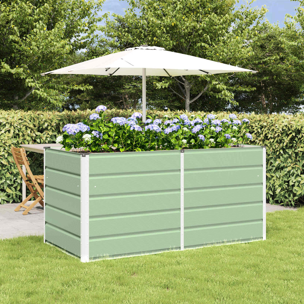 vidaXL Donica Zielony 160 x 80 x 75 cm Stal