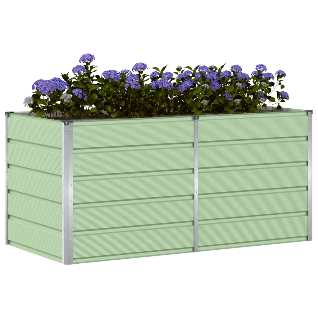 vidaXL Donica Zielony 160 x 80 x 75 cm Stal