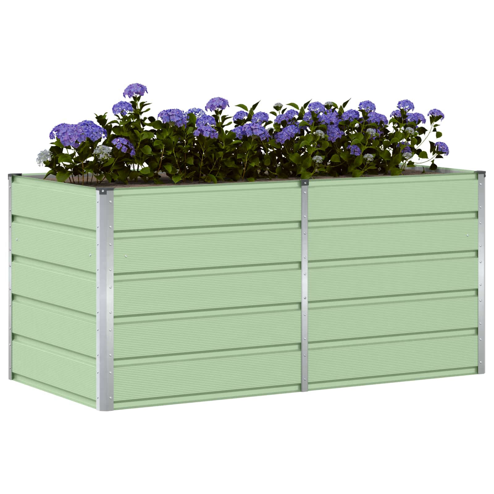 vidaXL Donica Zielony 160 x 80 x 75 cm Stal