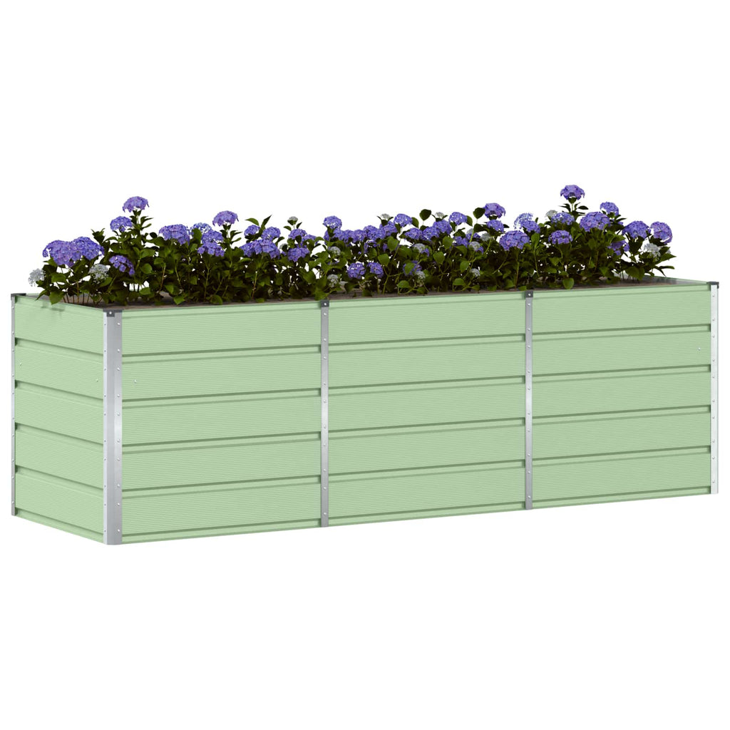vidaXL Donica Zielony 240 x 80 x 75 cm Stal
