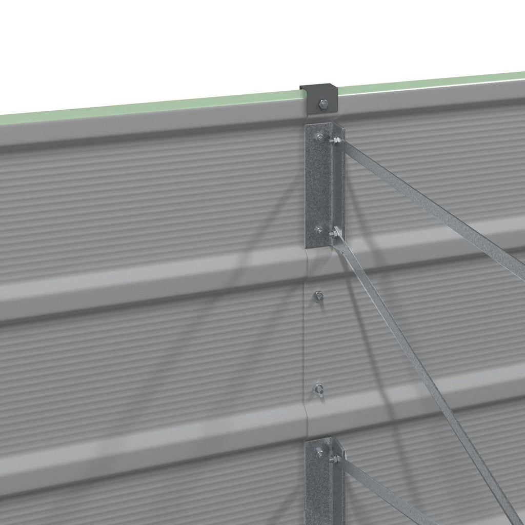 vidaXL Donica Zielony 320 x 80 x 45 cm Stal