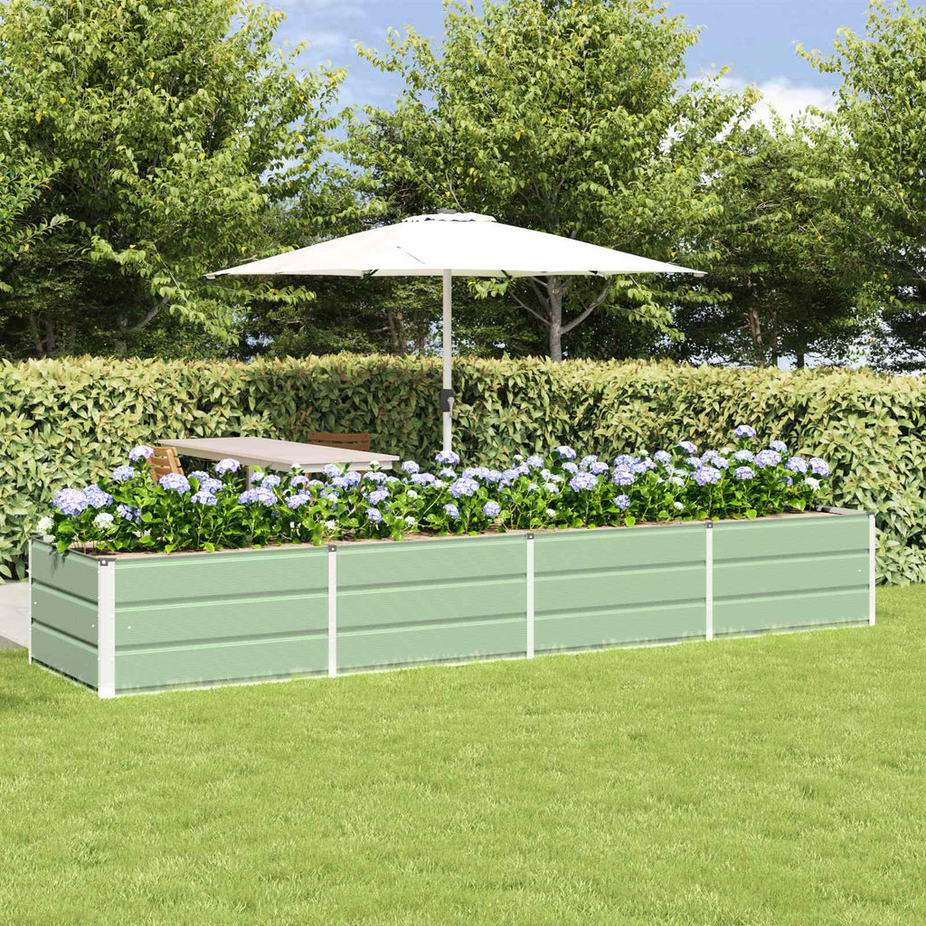 vidaXL Donica Zielony 320 x 80 x 45 cm Stal