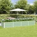 vidaXL Donica Zielony 320 x 80 x 45 cm Stal