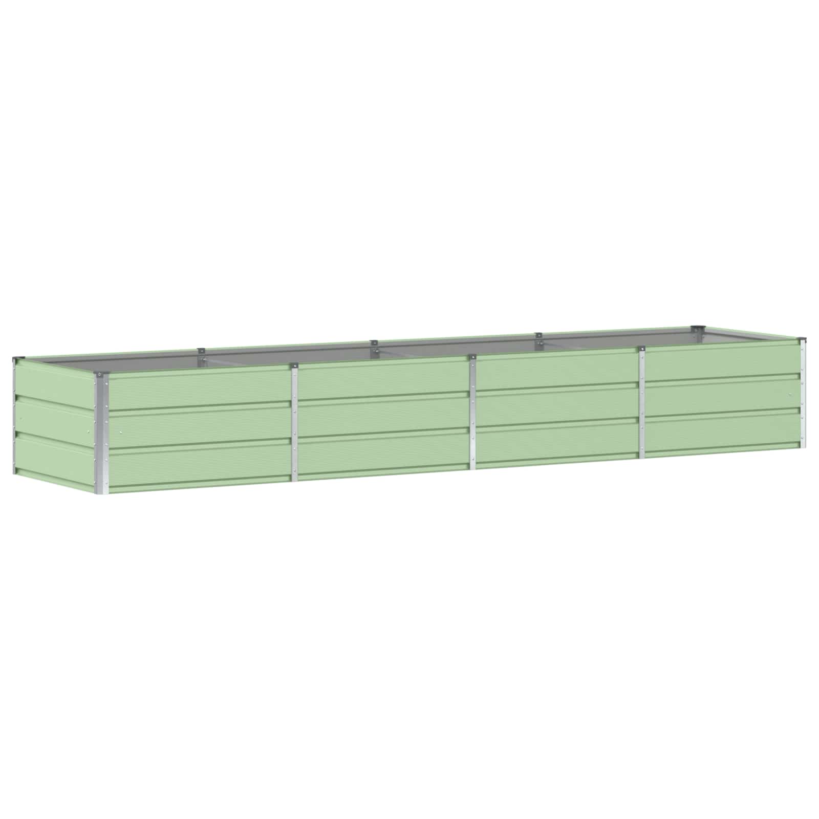 vidaXL Donica Zielony 320 x 80 x 45 cm Stal