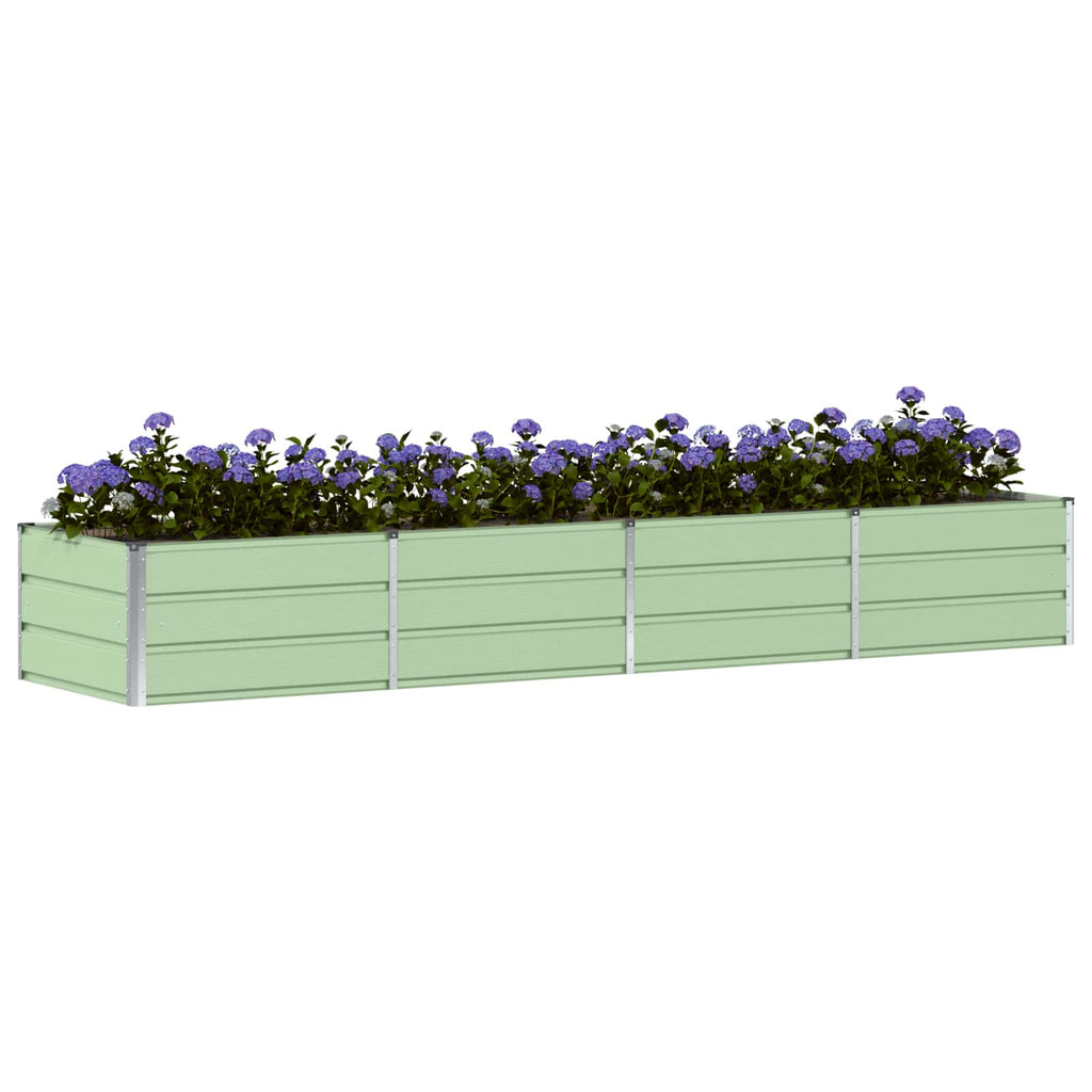 vidaXL Donica Zielony 320 x 80 x 45 cm Stal
