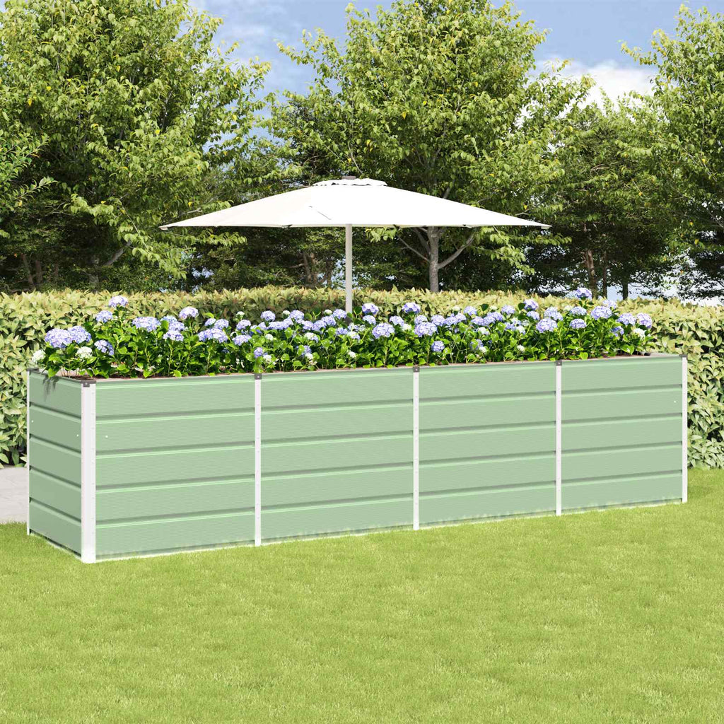 vidaXL Donica Zielony 320 x 80 x 75 cm Stal