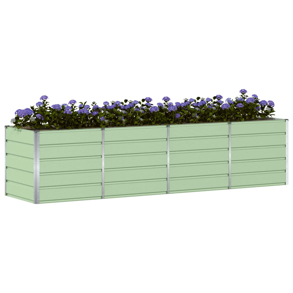 vidaXL Donica Zielony 320 x 80 x 75 cm Stal