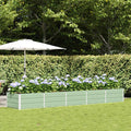 vidaXL Donica Zielony 400 x 80 x 45 cm Stal