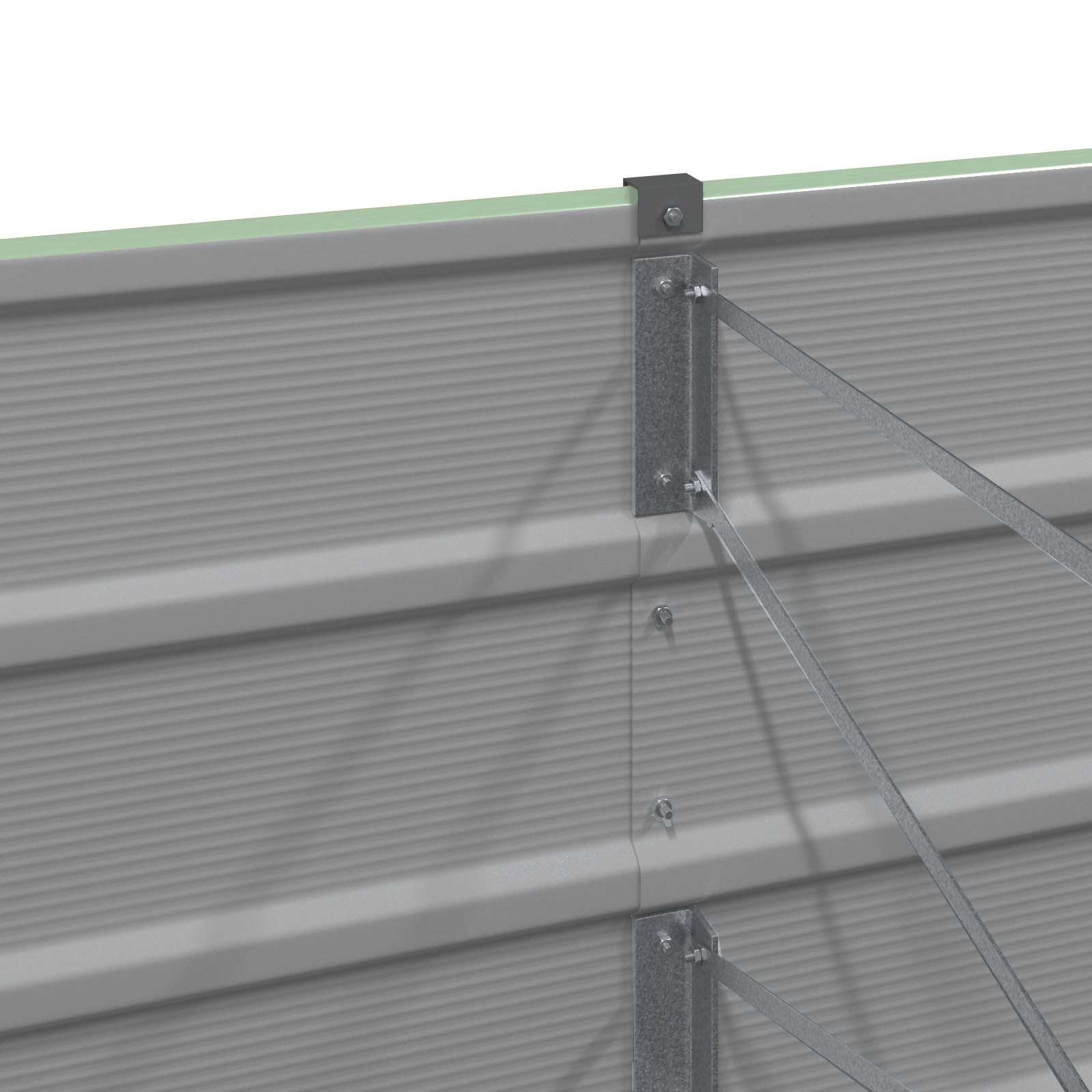 vidaXL Donica Zielony 600 x 80 x 45 cm Stal