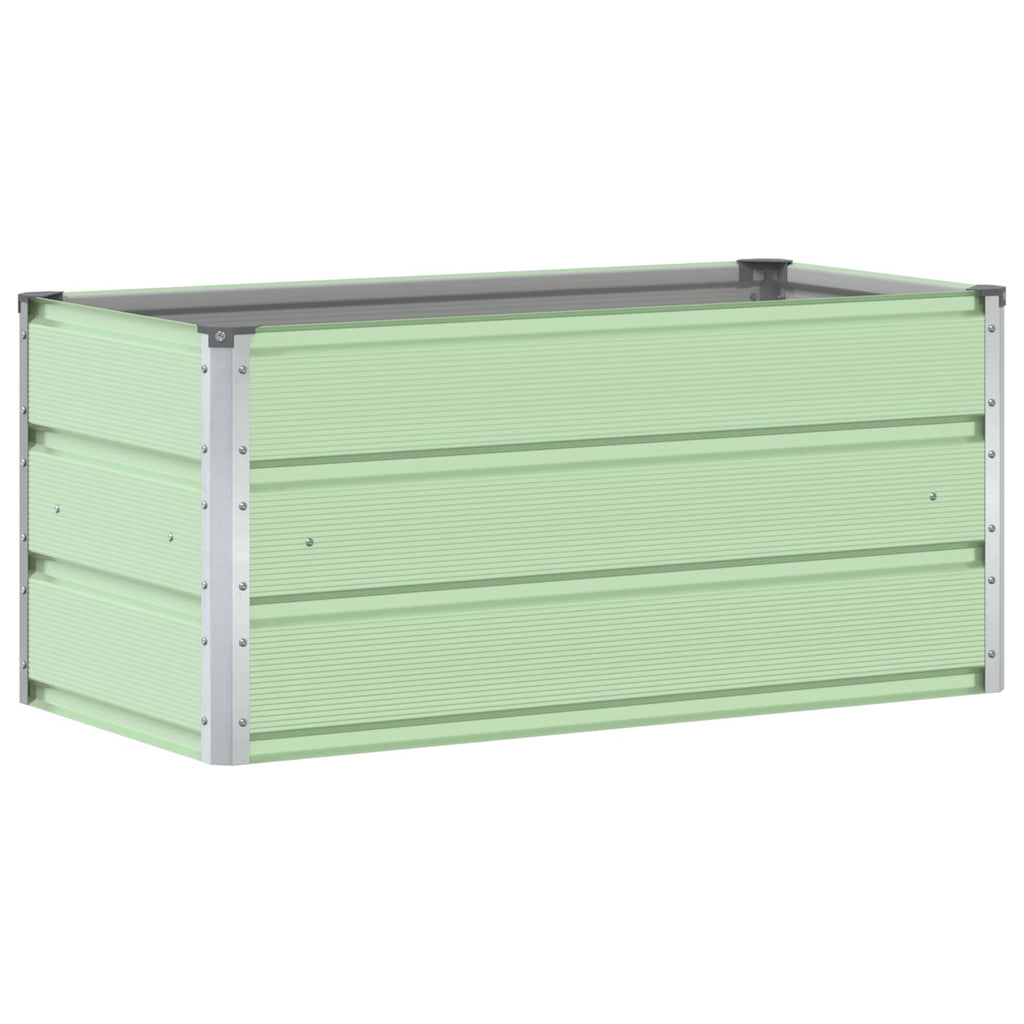 vidaXL Donica Pastelowa Zieleń 100 x 50 x 45 cm Stal Galwanizowana