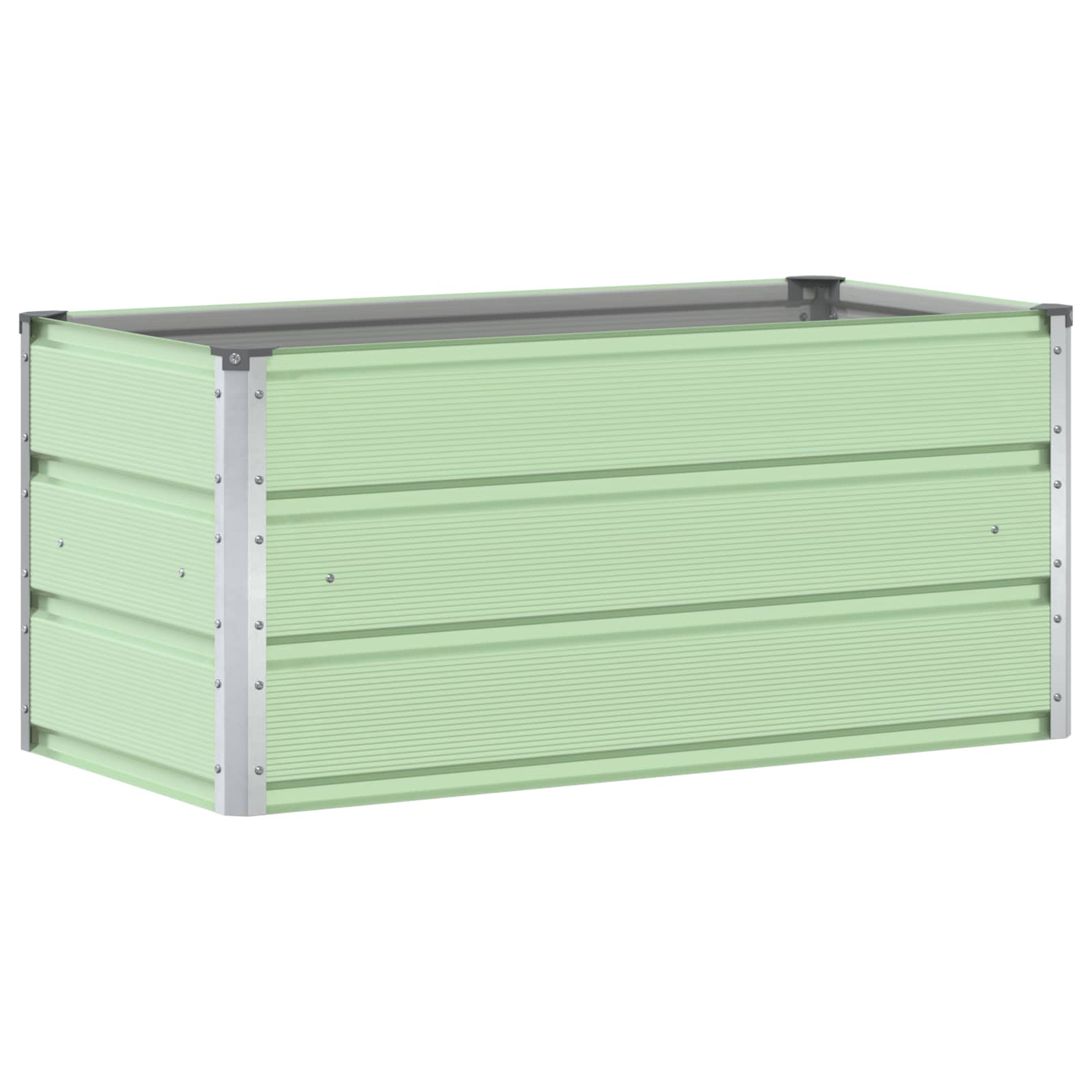 vidaXL Donica Pastelowa Zieleń 100 x 50 x 45 cm Stal Galwanizowana