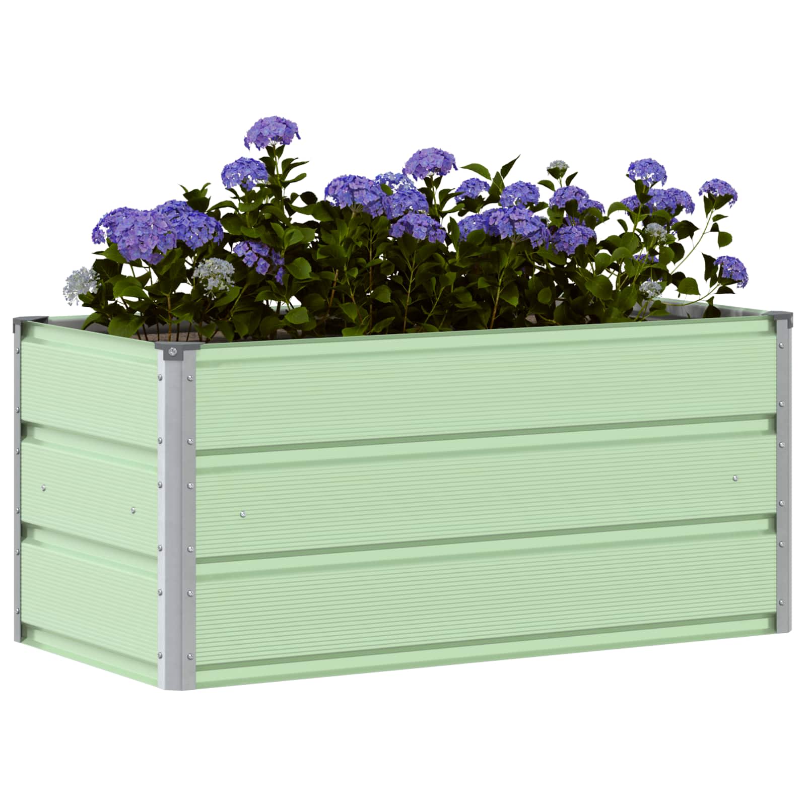 vidaXL Donica Pastelowa Zieleń 100 x 50 x 45 cm Stal Galwanizowana