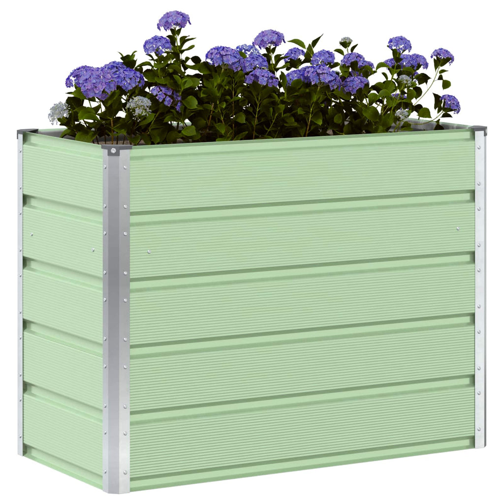 vidaXL Donica Pastelowa Zieleń 100 x 50 x 77 cm Stal Galwanizowana