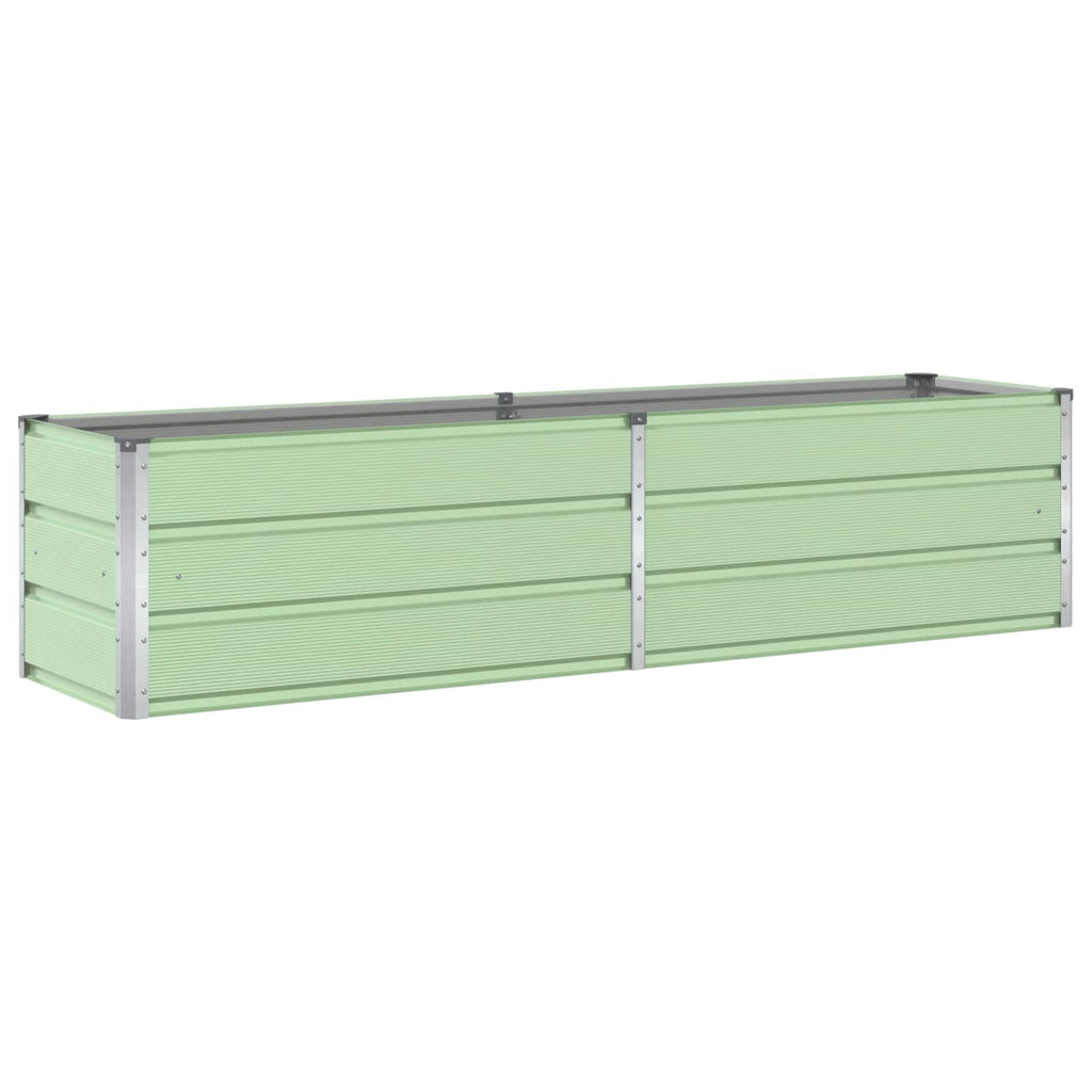 vidaXL Donica Pastelowa Zieleń 195 x 50 x 45 cm Stal Galwanizowana