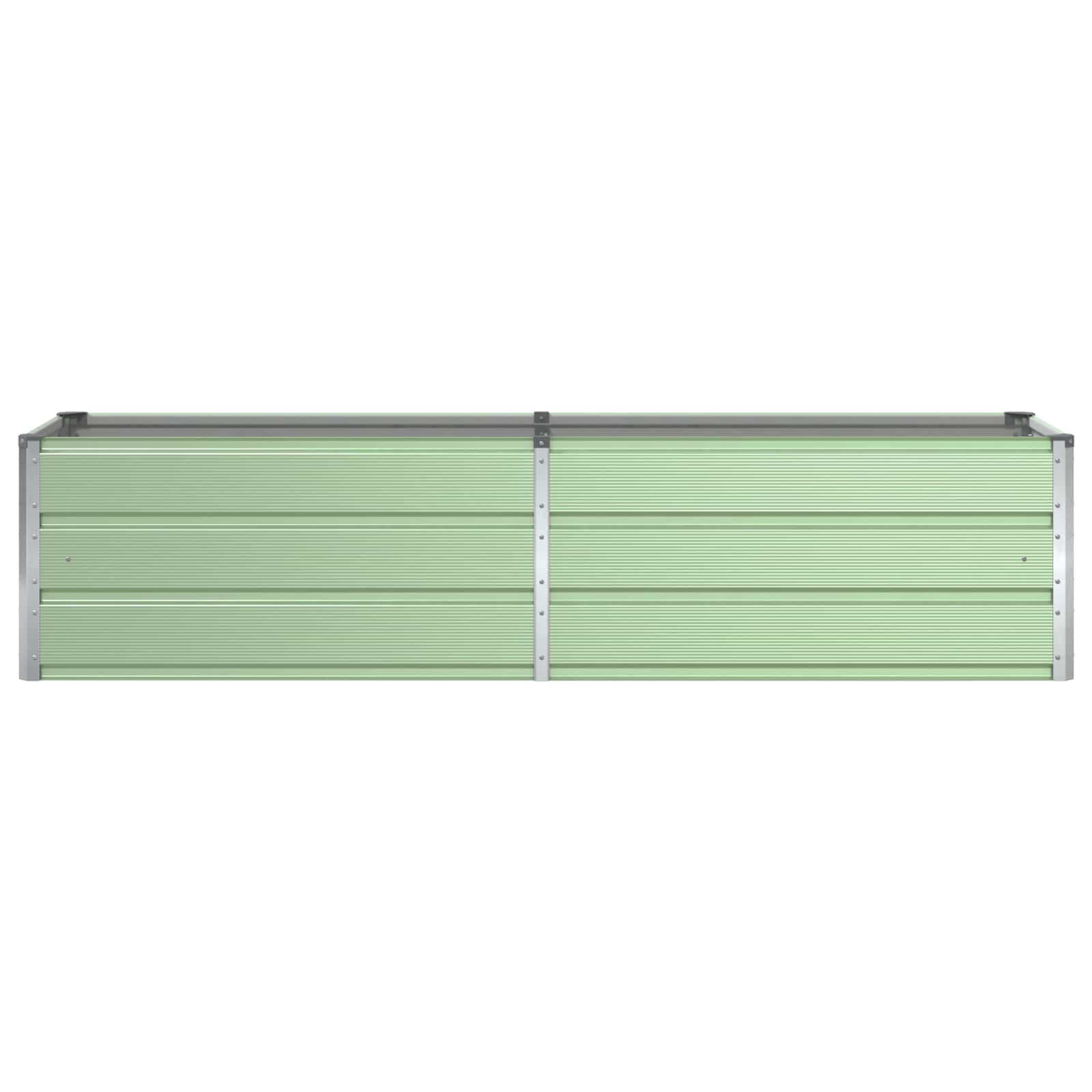 vidaXL Donica Pastelowa Zieleń 195 x 50 x 45 cm Stal Galwanizowana