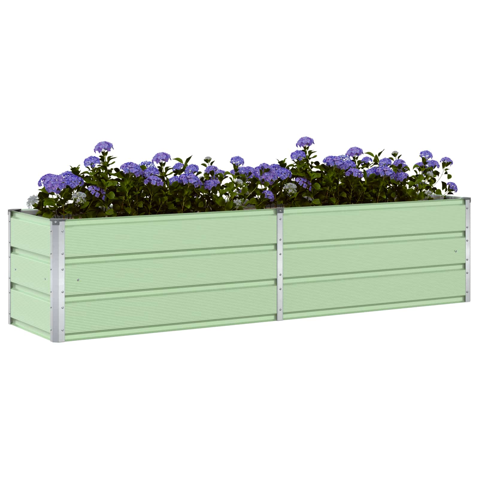 vidaXL Donica Pastelowa Zieleń 195 x 50 x 45 cm Stal Galwanizowana