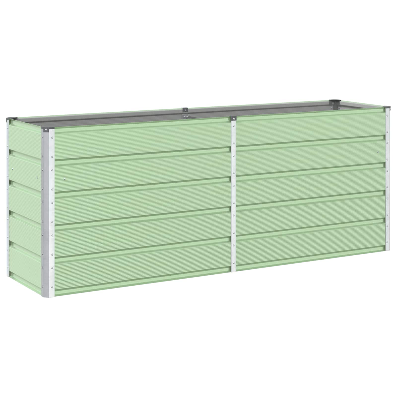 vidaXL Donica Pastelowa Zieleń 195 x 50 x 77 cm Stal Galwanizowana