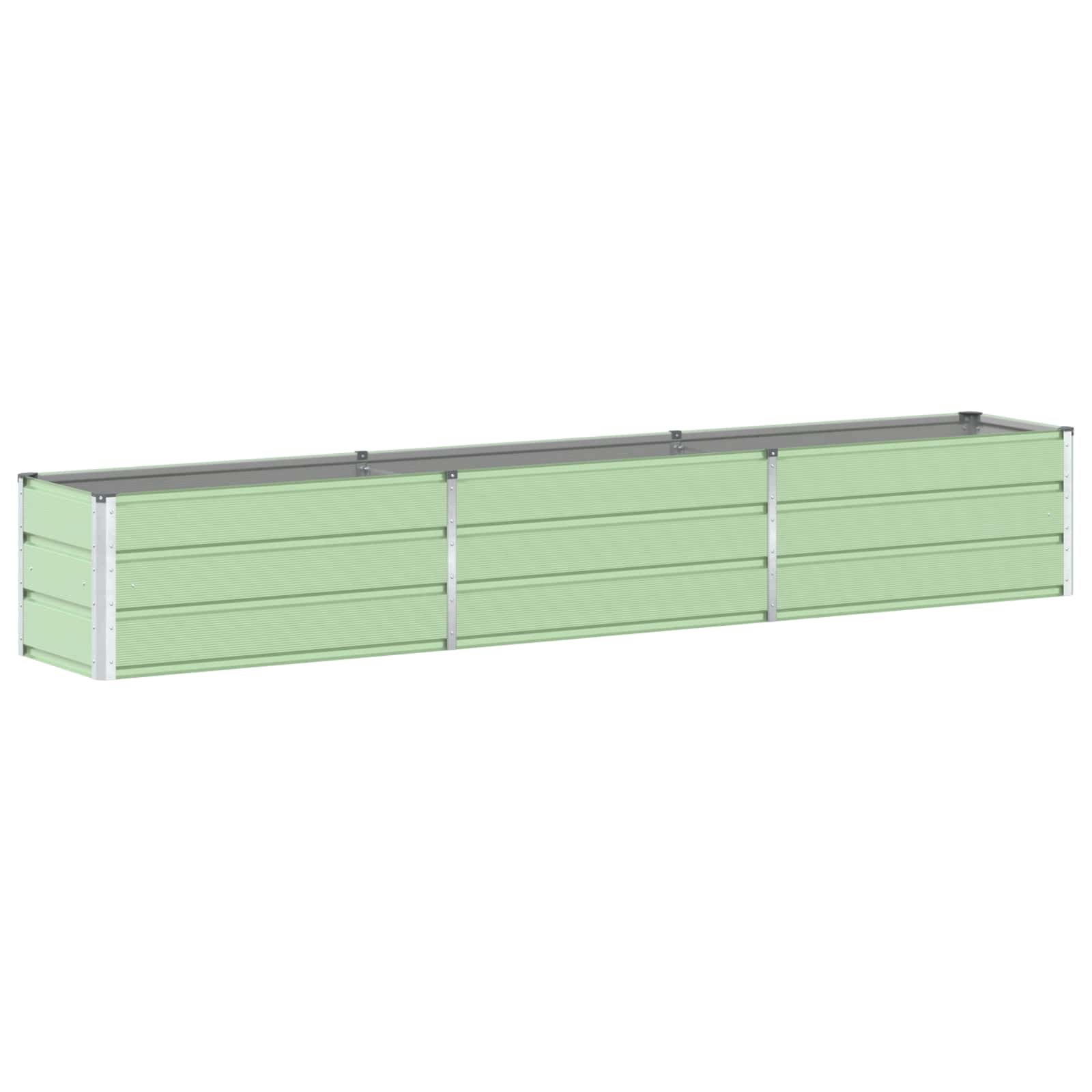 vidaXL Donica Pastelowa Zieleń 290 x 50 x 45 cm Stal Galwanizowana