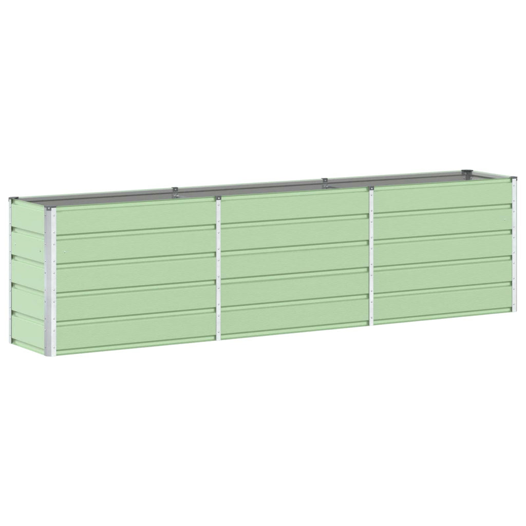 vidaXL Donica Pastelowa Zieleń 290 x 90 x 77 cm Stal Galwanizowana