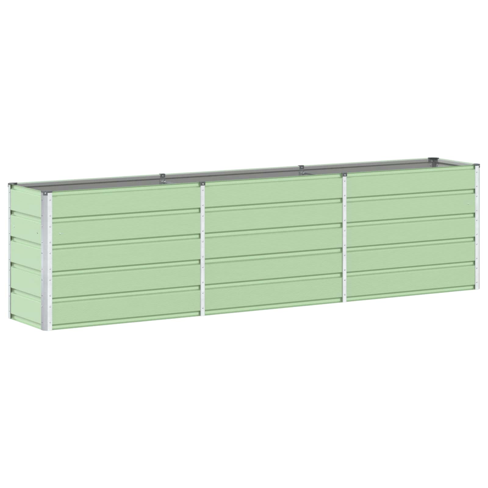 vidaXL Donica Pastelowa Zieleń 290 x 90 x 77 cm Stal Galwanizowana