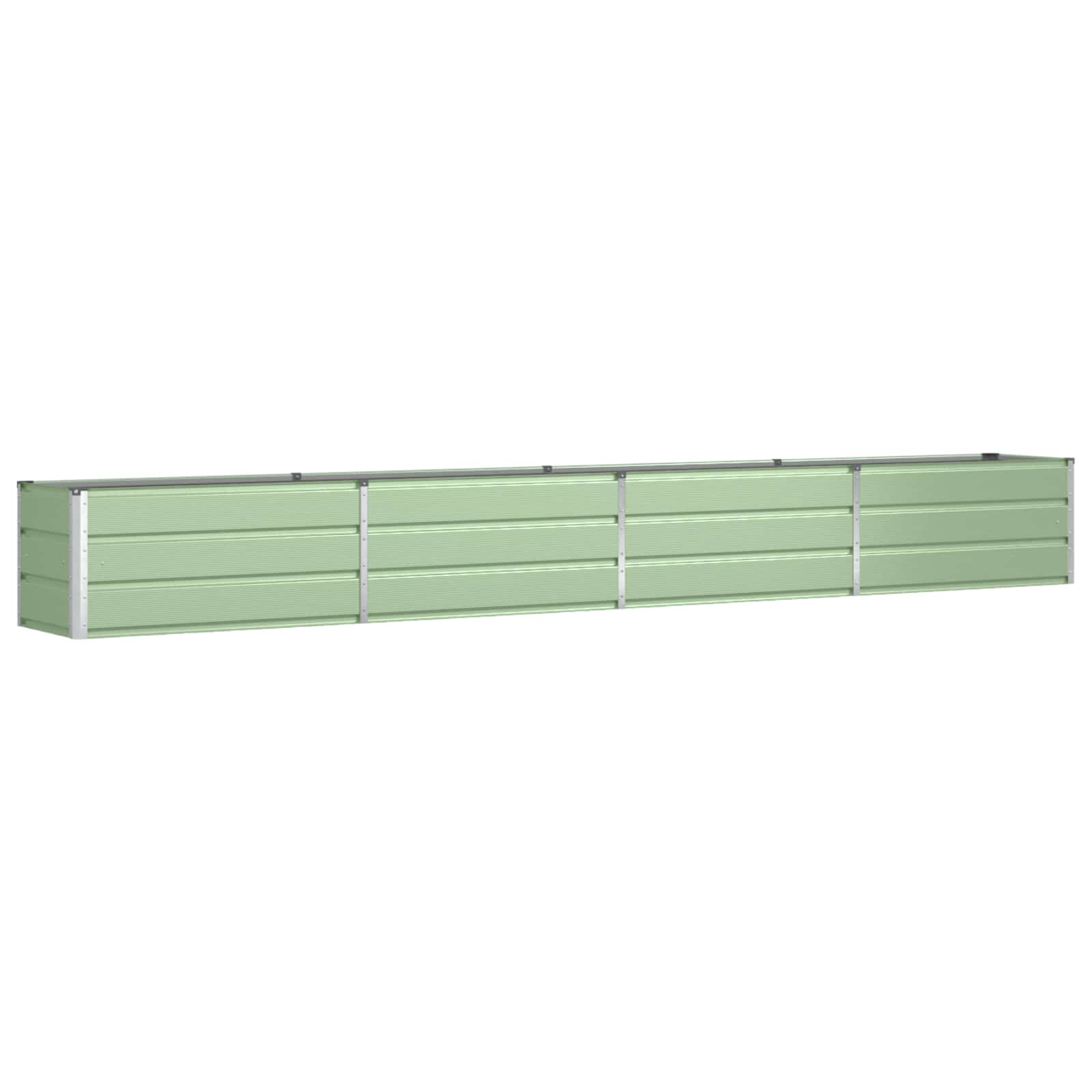 vidaXL Donica Pastelowa Zieleń 385 x 50 x 45 cm Stal Galwanizowana