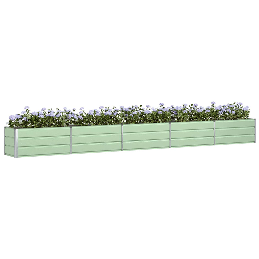 vidaXL Donica Pastelowa Zieleń 480 x 50 x 45 cm Stal Galwanizowana