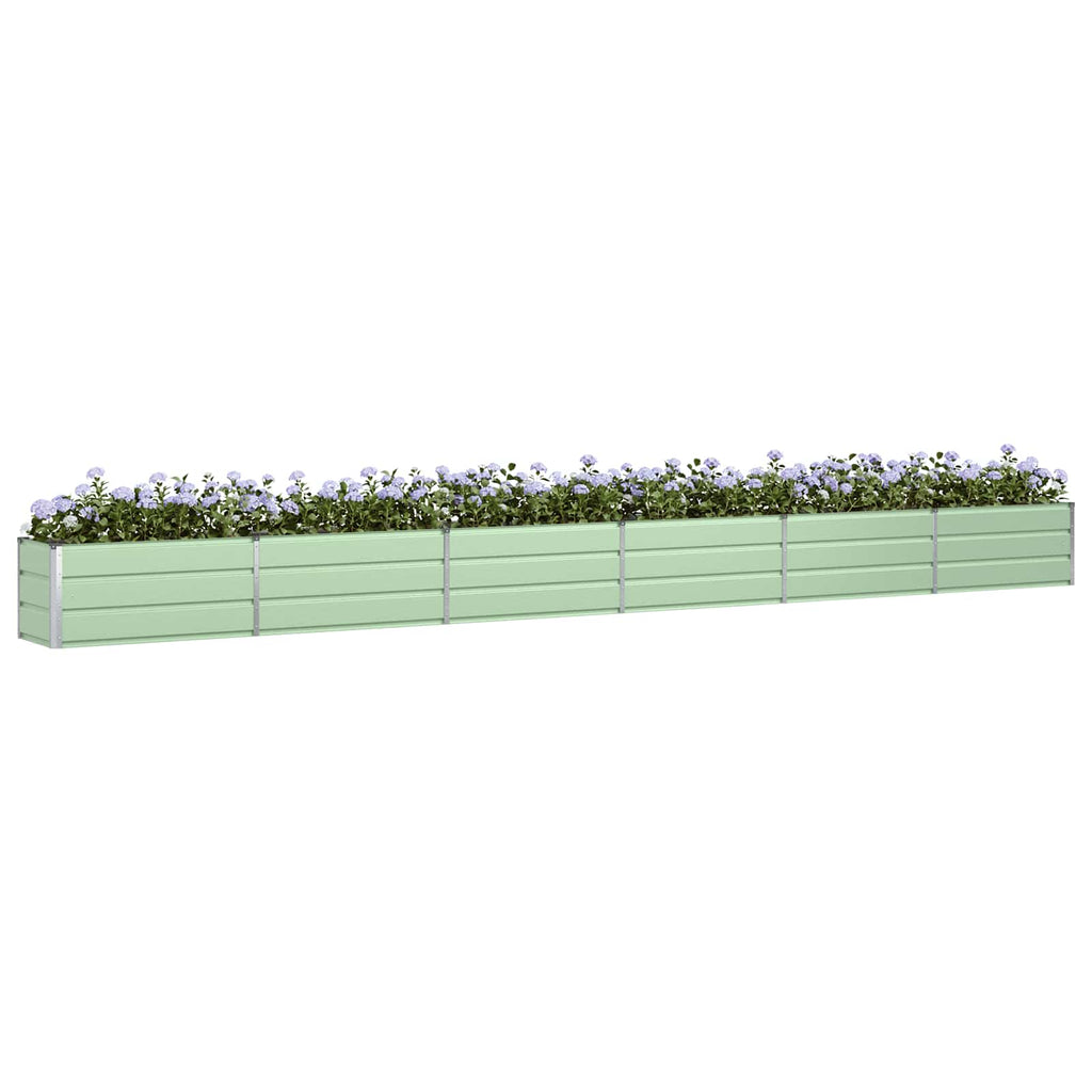 vidaXL Donica Pastelowa Zieleń 580 x 50 x 45 cm Stal Galwanizowana